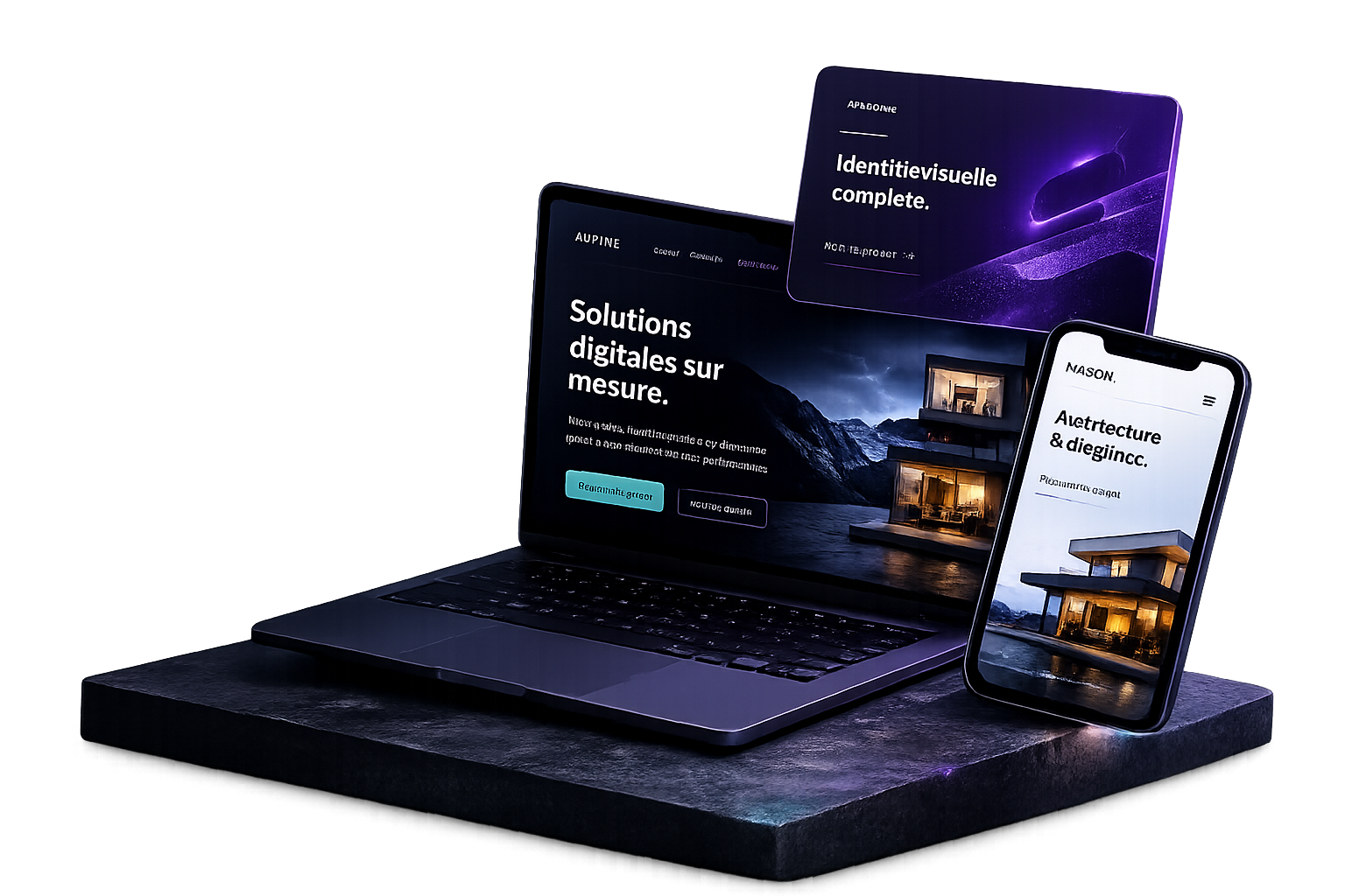 Apercu visuel d'un projet web realise
